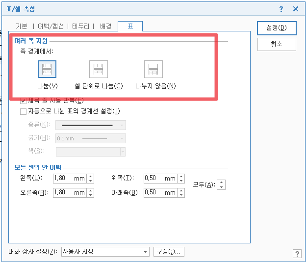 표속성